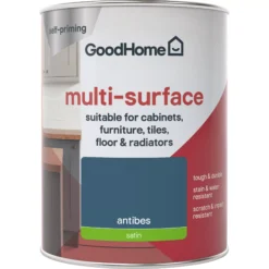 GoodHome Durable Antibes Satin Multi-surface Paint, 750ml 8 GoodHome Durable Antibes Satin Multi-surface Paint, 750ml -Trade Points goodhome durable antibes satin multi surface paint 750ml3663602585756 02c