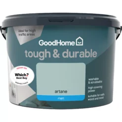GoodHome Durable Artane Matt Emulsion Paint, 2.5L -Trade Points goodhome durable artane matt emulsion paint 2 5l3663602407560 02c