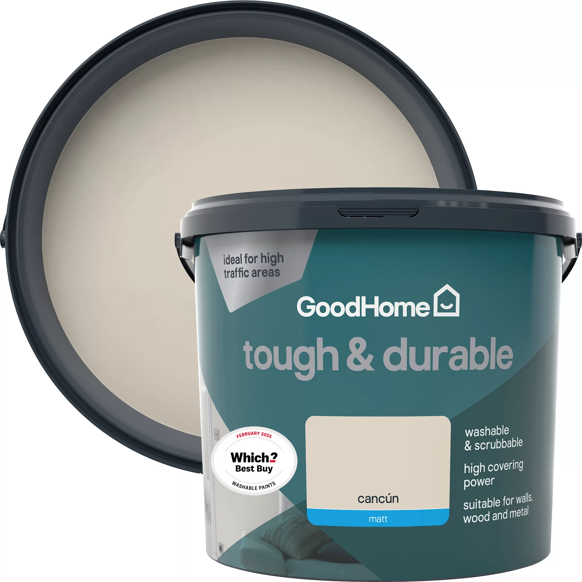 GoodHome Durable Cancun Matt Emulsion Paint, 5L 3 GoodHome Durable Cancun Matt Emulsion Paint, 5L