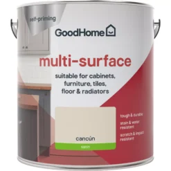GoodHome Durable Cancun Satin Multi-surface Paint, 2L 8 GoodHome Durable Cancun Satin Multi-surface Paint, 2L -Trade Points goodhome durable cancun satin multi surface paint 2l3663602586135 02c