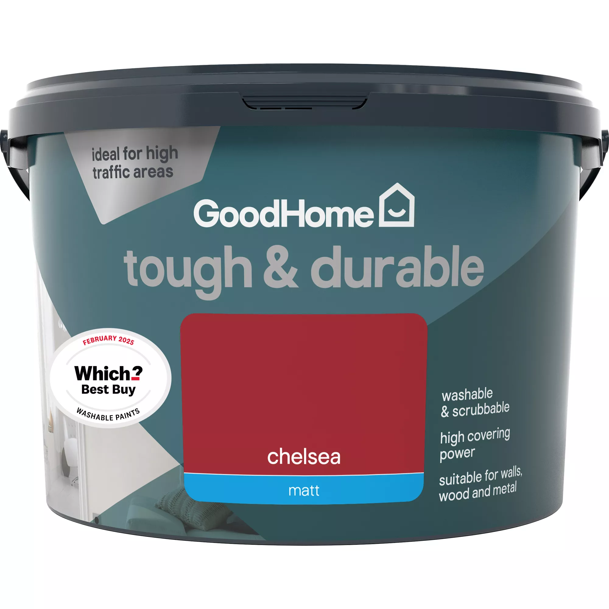 GoodHome Durable Chelsea Matt Emulsion Paint, 2.5L 5 GoodHome Durable Chelsea Matt Emulsion Paint, 2.5L - Image 3