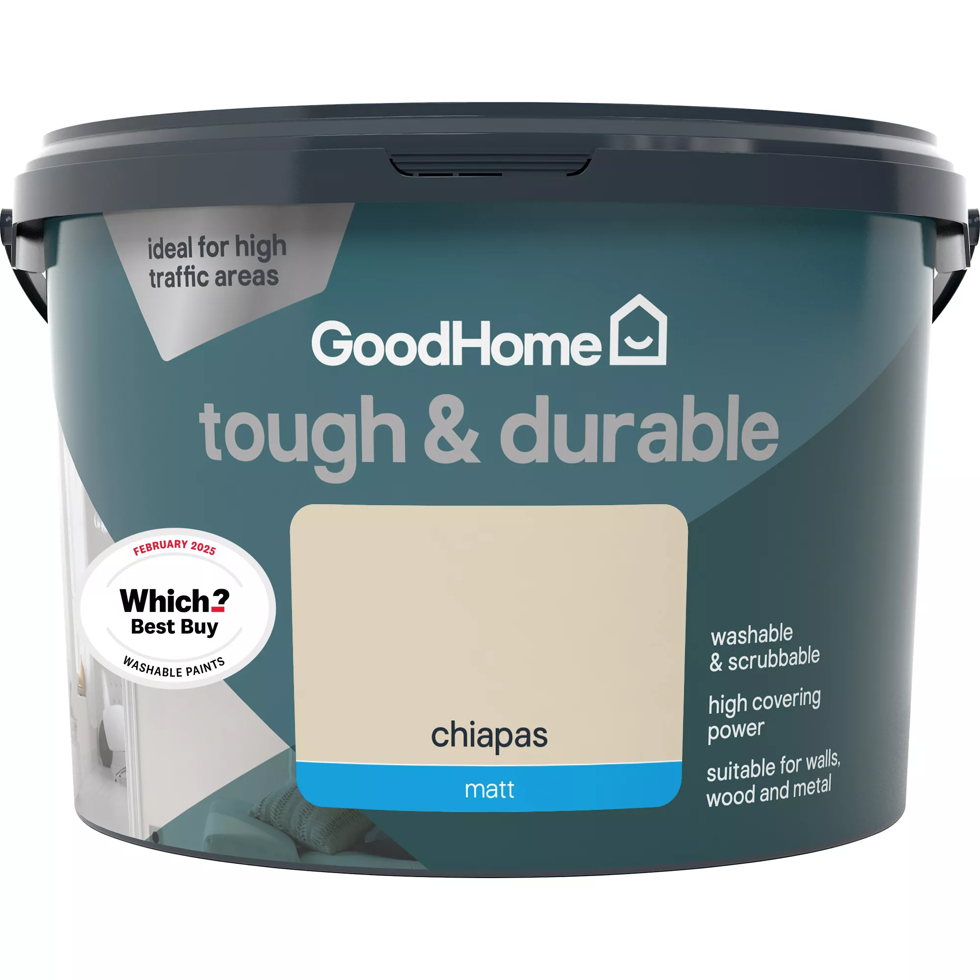GoodHome Durable Chiapas Matt Emulsion Paint, 2.5L 5 GoodHome Durable Chiapas Matt Emulsion Paint, 2.5L - Image 3