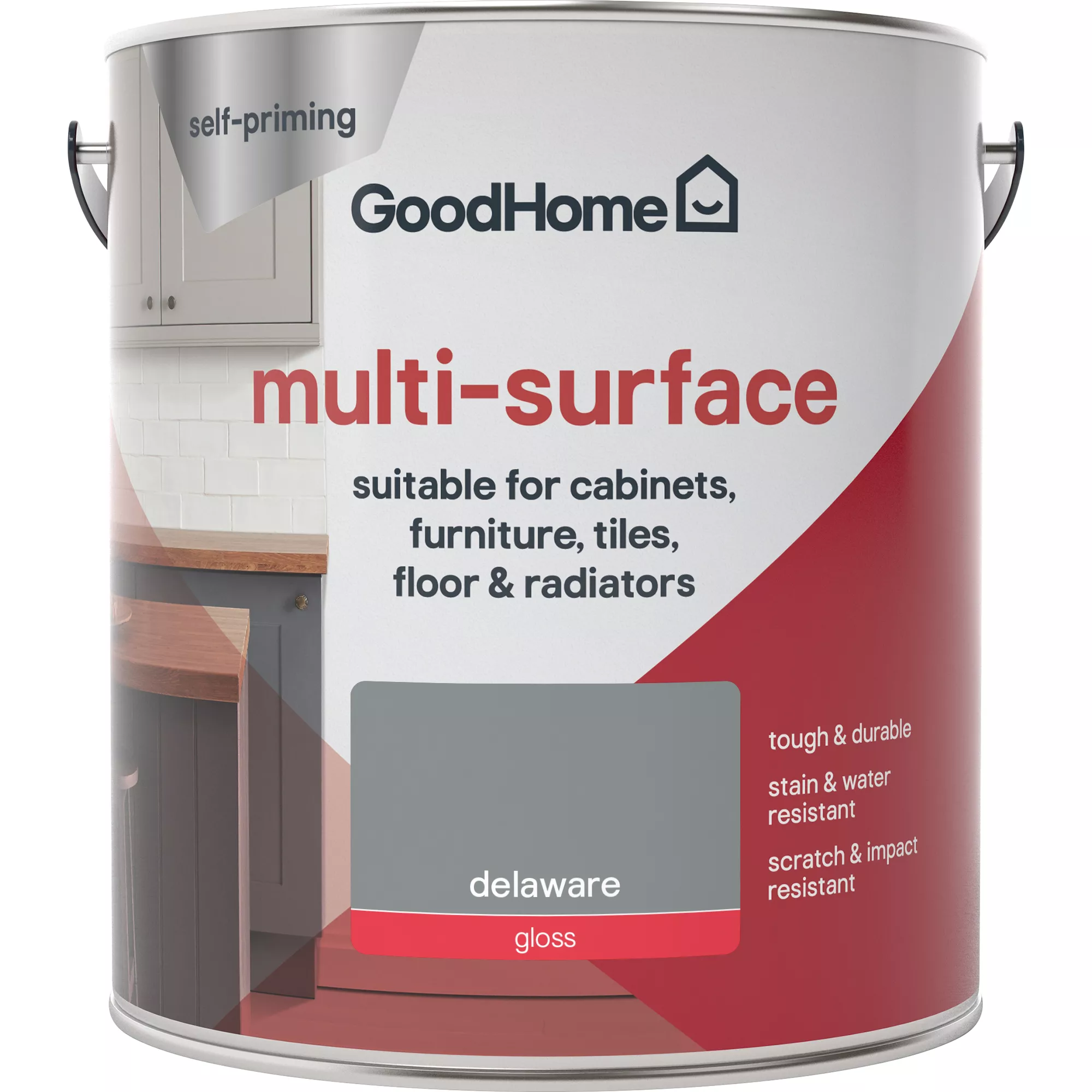 GoodHome Durable Delaware Gloss Multi-surface Paint, 2L 5 GoodHome Durable Delaware Gloss Multi-surface Paint, 2L - Image 3