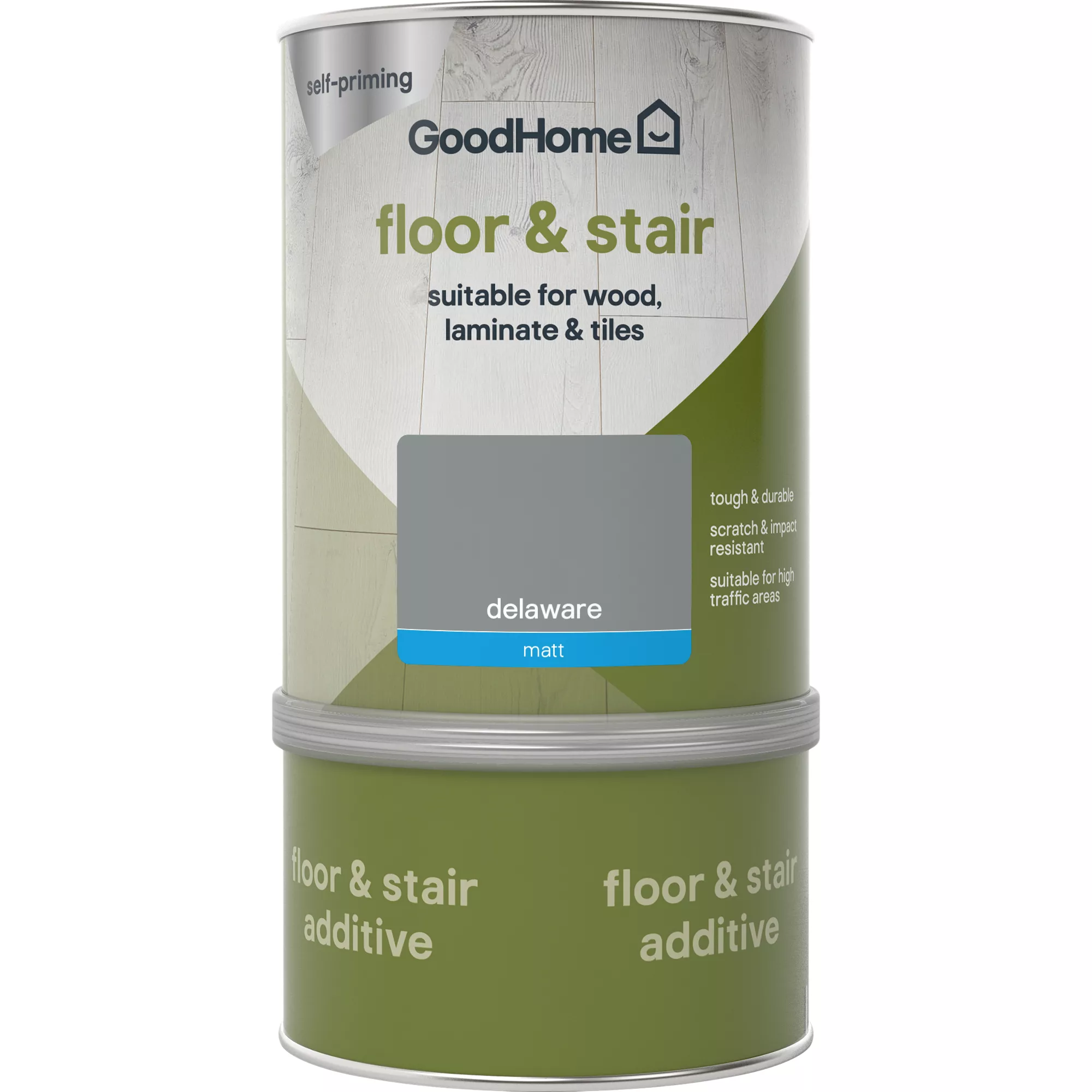 GoodHome Durable Delaware Matt Floor & Stair Paint, 750ml 4 GoodHome Durable Delaware Matt Floor & Stair Paint, 750ml - Image 2