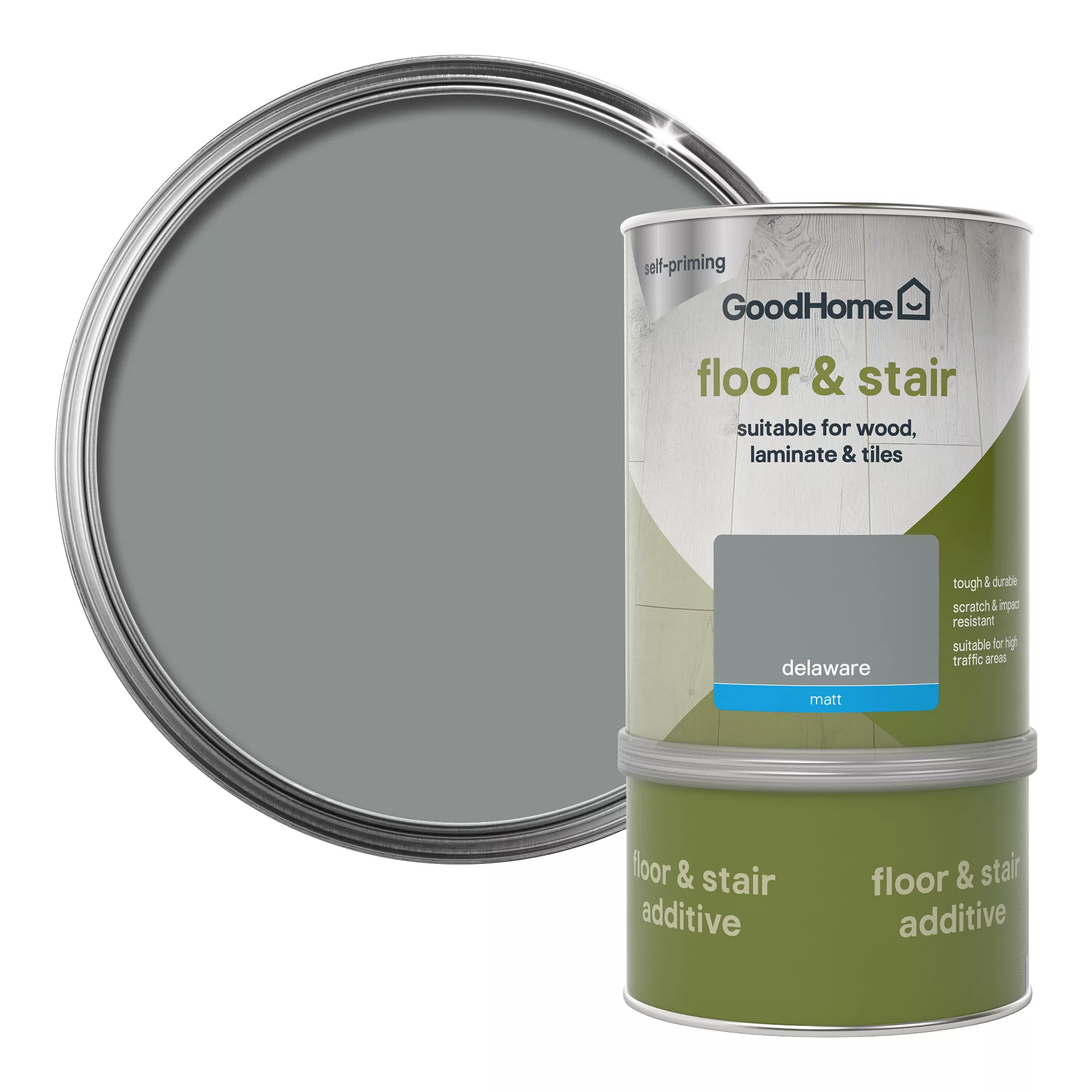 GoodHome Durable Delaware Matt Floor & Stair Paint, 750ml 3 GoodHome Durable Delaware Matt Floor & Stair Paint, 750ml