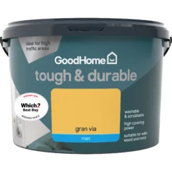 GoodHome Durable Gran Via Matt Emulsion Paint, 2.5L -Trade Points goodhome durable gran via matt emulsion paint 2 5l3663602406303 02c