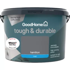 GoodHome Durable Hamilton Matt Emulsion Paint, 2.5L 10 GoodHome Durable Hamilton Matt Emulsion Paint, 2.5L -Trade Points goodhome durable hamilton matt emulsion paint 2 5l3663602408604 02c