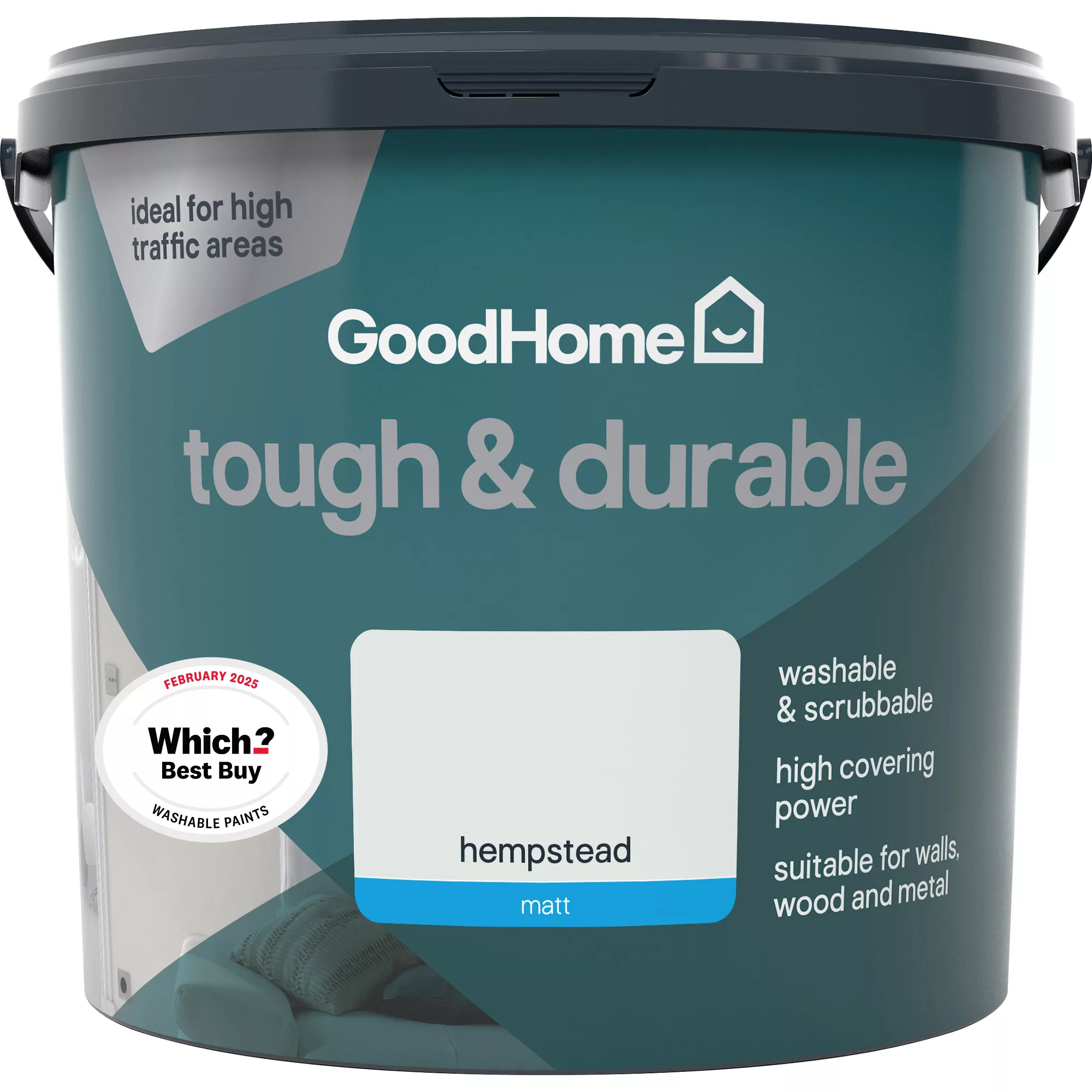 GoodHome Durable Hempstead Matt Emulsion Paint, 5L 5 GoodHome Durable Hempstead Matt Emulsion Paint, 5L - Image 3