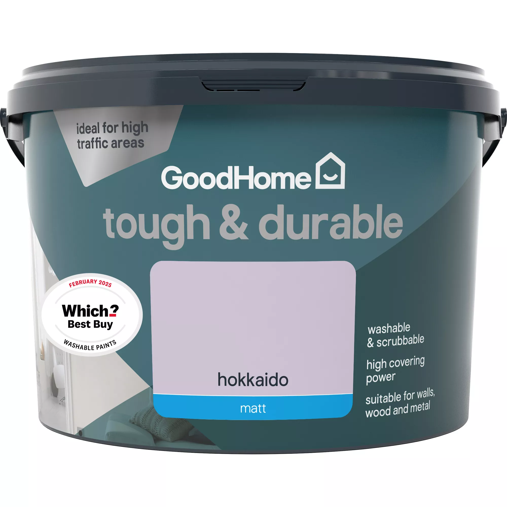 GoodHome Durable Hokkaido Matt Emulsion Paint, 2.5L 5 GoodHome Durable Hokkaido Matt Emulsion Paint, 2.5L - Image 3