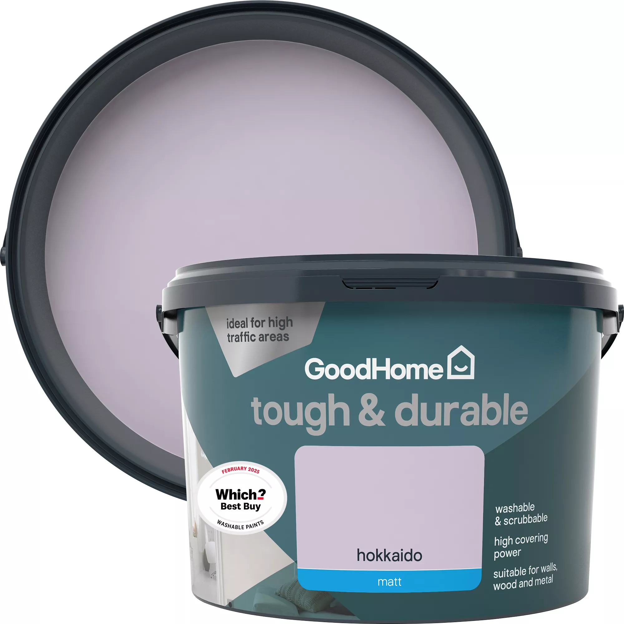 GoodHome Durable Hokkaido Matt Emulsion Paint, 2.5L 3 GoodHome Durable Hokkaido Matt Emulsion Paint, 2.5L