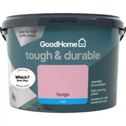 GoodHome Durable Hyogo Matt Emulsion Paint, 2.5L -Trade Points goodhome durable hyogo matt emulsion paint 2 5l3663602405696 02c