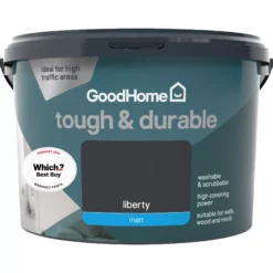 GoodHome Durable Liberty Matt Emulsion Paint, 2.5L -Trade Points goodhome durable liberty matt emulsion paint 2 5l3663602409618 02c