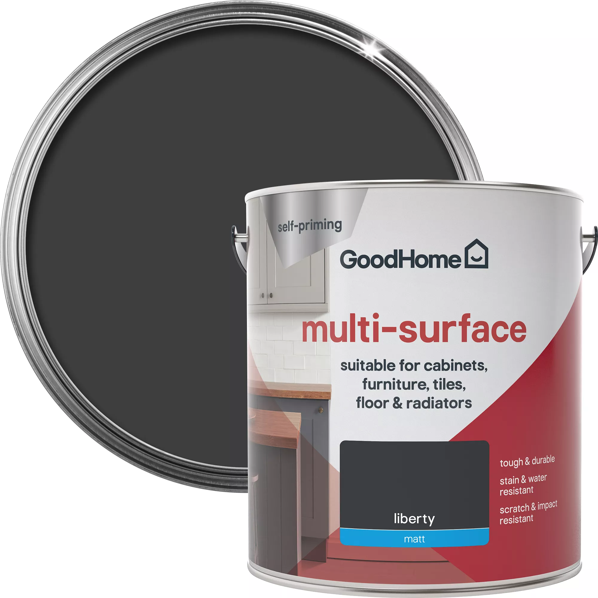 GoodHome Durable Liberty Matt Multi-surface Paint, 2L 3 GoodHome Durable Liberty Matt Multi-surface Paint, 2L