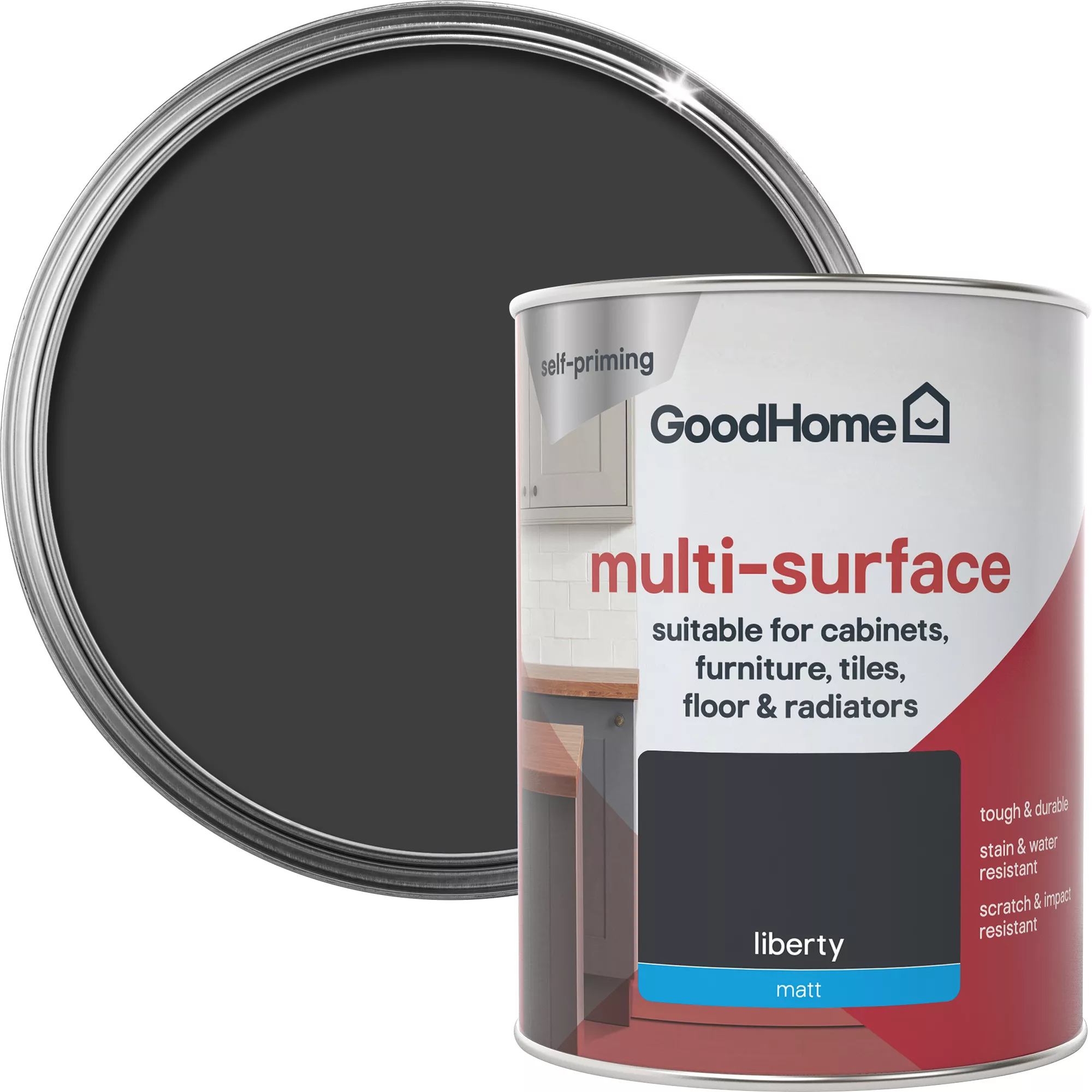 GoodHome Durable Liberty Matt Multi-surface Paint, 750ml 3 GoodHome Durable Liberty Matt Multi-surface Paint, 750ml