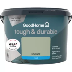 GoodHome Durable Limerick Matt Emulsion Paint, 2.5L -Trade Points goodhome durable limerick matt emulsion paint 2 5l3663602407959 02c