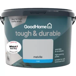 GoodHome Durable Melville Matt Emulsion Paint, 2.5L -Trade Points goodhome durable melville matt emulsion paint 2 5l3663602409212 02c