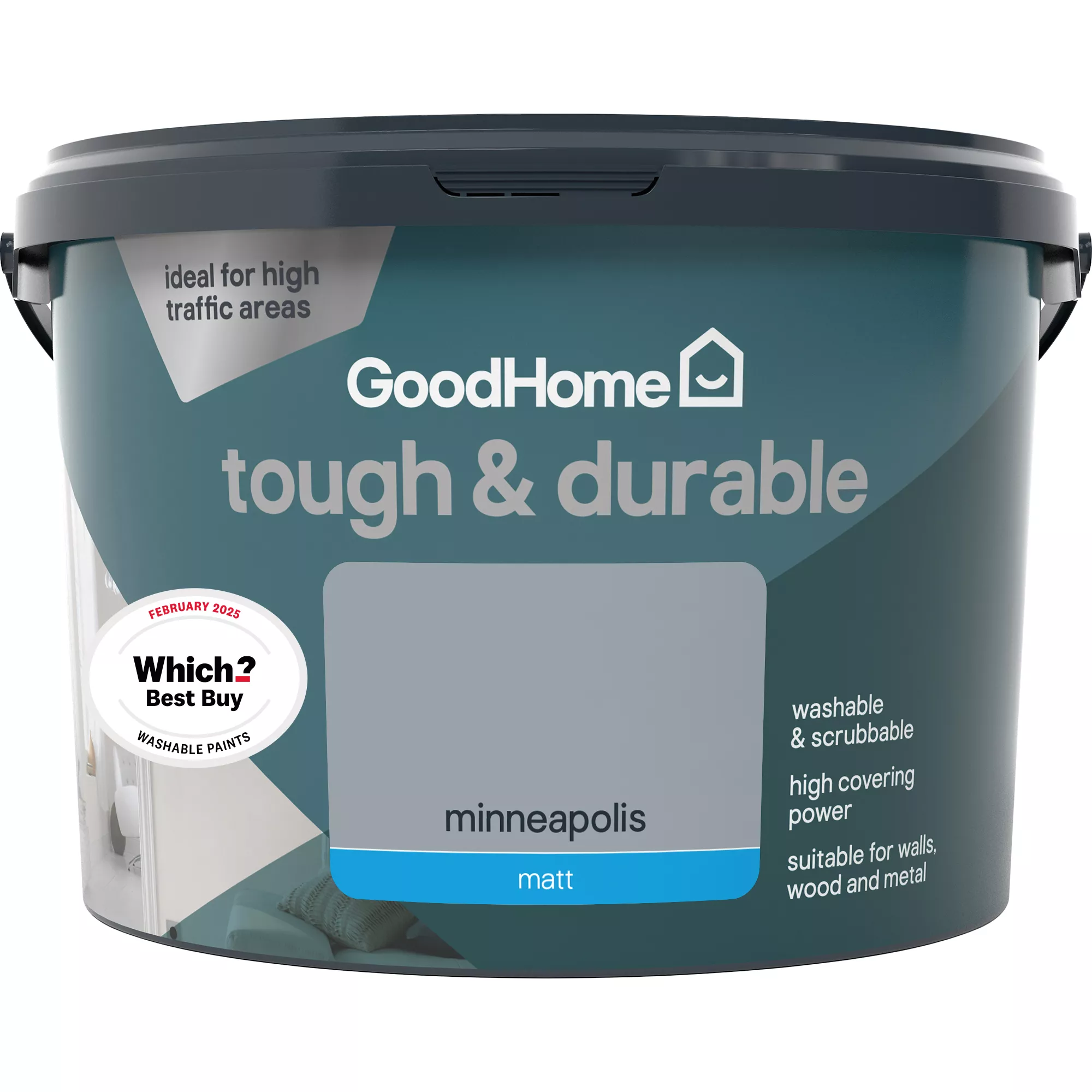 GoodHome Durable Minneapolis Matt Emulsion Paint, 2.5L 5 GoodHome Durable Minneapolis Matt Emulsion Paint, 2.5L - Image 3
