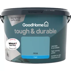 GoodHome Durable Nice Matt Emulsion Paint, 2.5L -Trade Points goodhome durable nice matt emulsion paint 2 5l3663602407362 02c