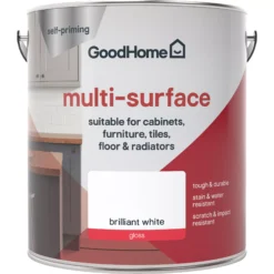 GoodHome Durable North Pole (Brilliant White) Gloss Multi-surface Paint, 2L 8 GoodHome Durable North Pole (Brilliant White) Gloss Multi-surface Paint, 2L -Trade Points goodhome durable north pole brilliant white gloss multi surface paint 2l3663602586050 02c