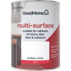 GoodHome Durable North Pole (Brilliant White) Gloss Multi-surface Paint, 750ml 8 GoodHome Durable North Pole (Brilliant White) Gloss Multi-surface Paint, 750ml -Trade Points goodhome durable north pole brilliant white gloss multi surface paint 750ml3663602585596 02c