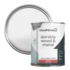 GoodHome Durable Pure Brilliant White Gloss Metal & Wood Paint, 750ml