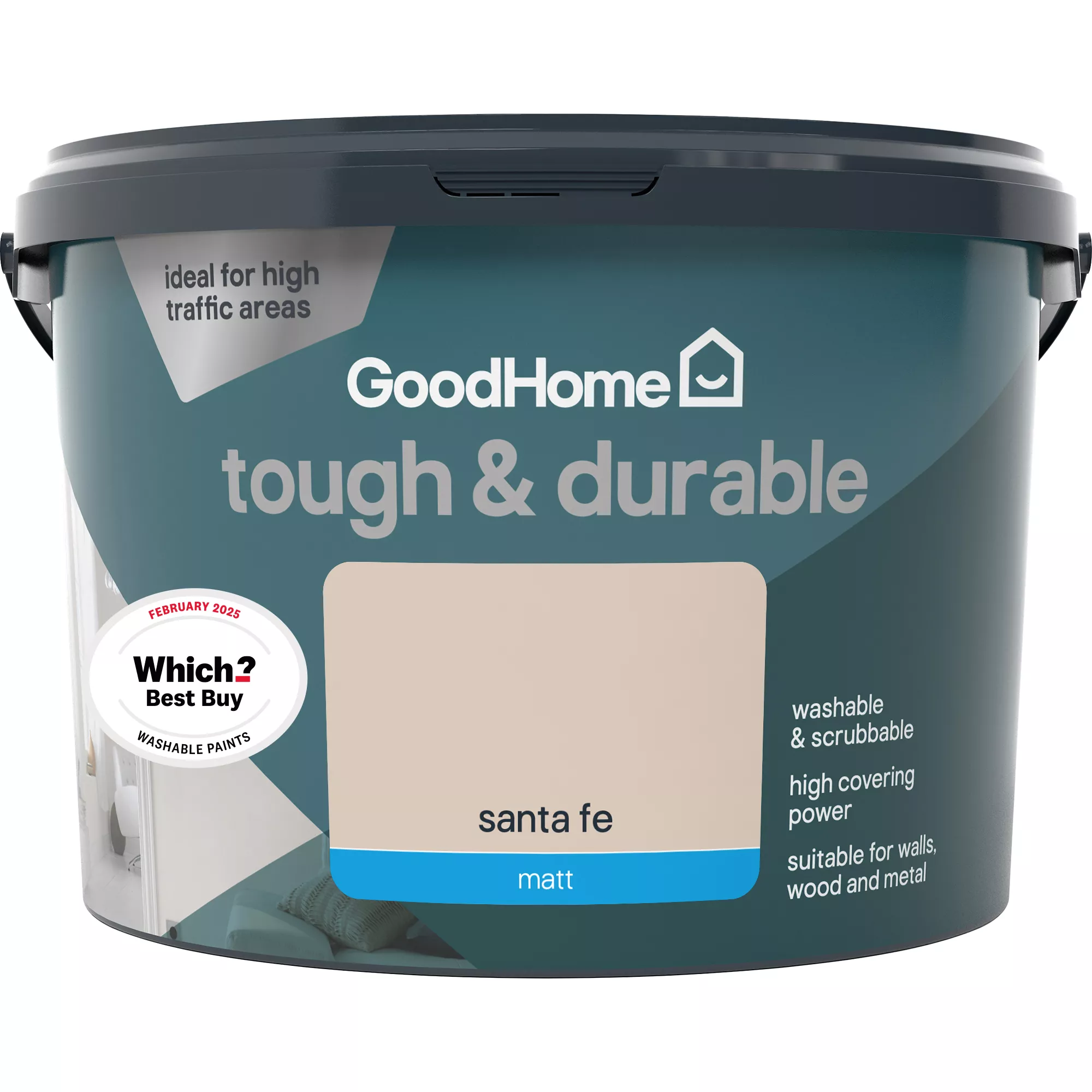 GoodHome Durable Santa Fe Matt Emulsion Paint, 2.5L 5 GoodHome Durable Santa Fe Matt Emulsion Paint, 2.5L - Image 3