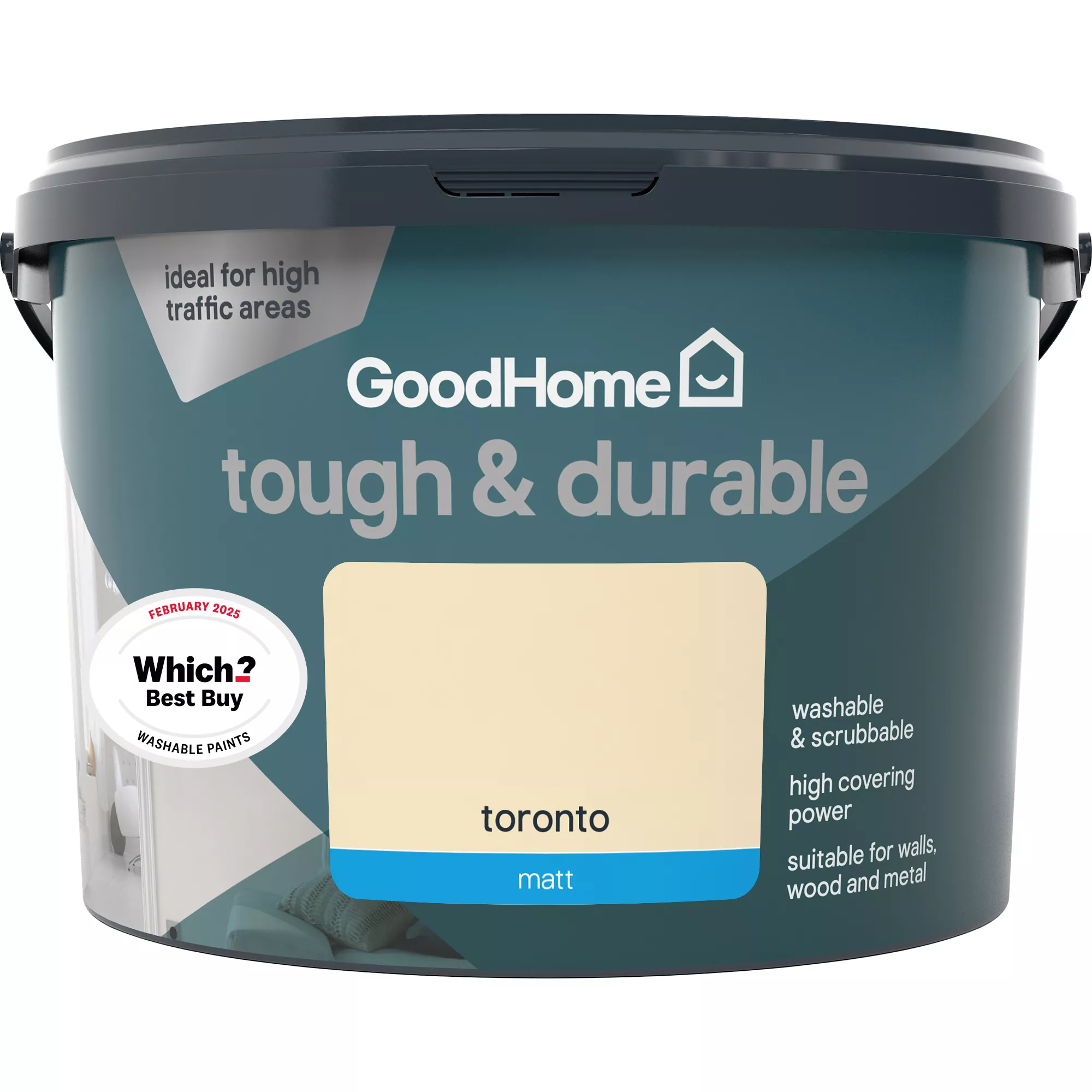 GoodHome Durable Toronto Matt Emulsion Paint, 2.5L 5 GoodHome Durable Toronto Matt Emulsion Paint, 2.5L - Image 3
