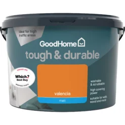 GoodHome Durable Valencia Matt Emulsion Paint, 2.5L -Trade Points goodhome durable valencia matt emulsion paint 2 5l3663602406006 02c
