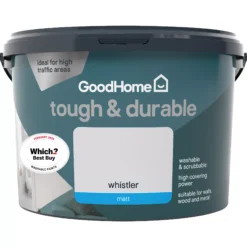 GoodHome Durable Whistler Matt Emulsion Paint, 2.5L -Trade Points goodhome durable whistler matt emulsion paint 2 5l3663602412700 02c