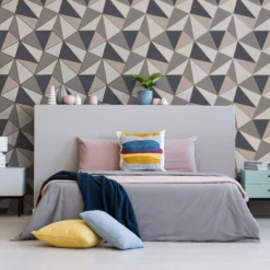 GoodHome Eastnor Navy & Pink Geometric Metallic Effect Smooth Wallpaper 10 GoodHome Eastnor Navy & Pink Geometric Metallic Effect Smooth Wallpaper -Trade Points goodhome eastnor navy pink geometric metallic effect smooth wallpaper5059340410234 20i