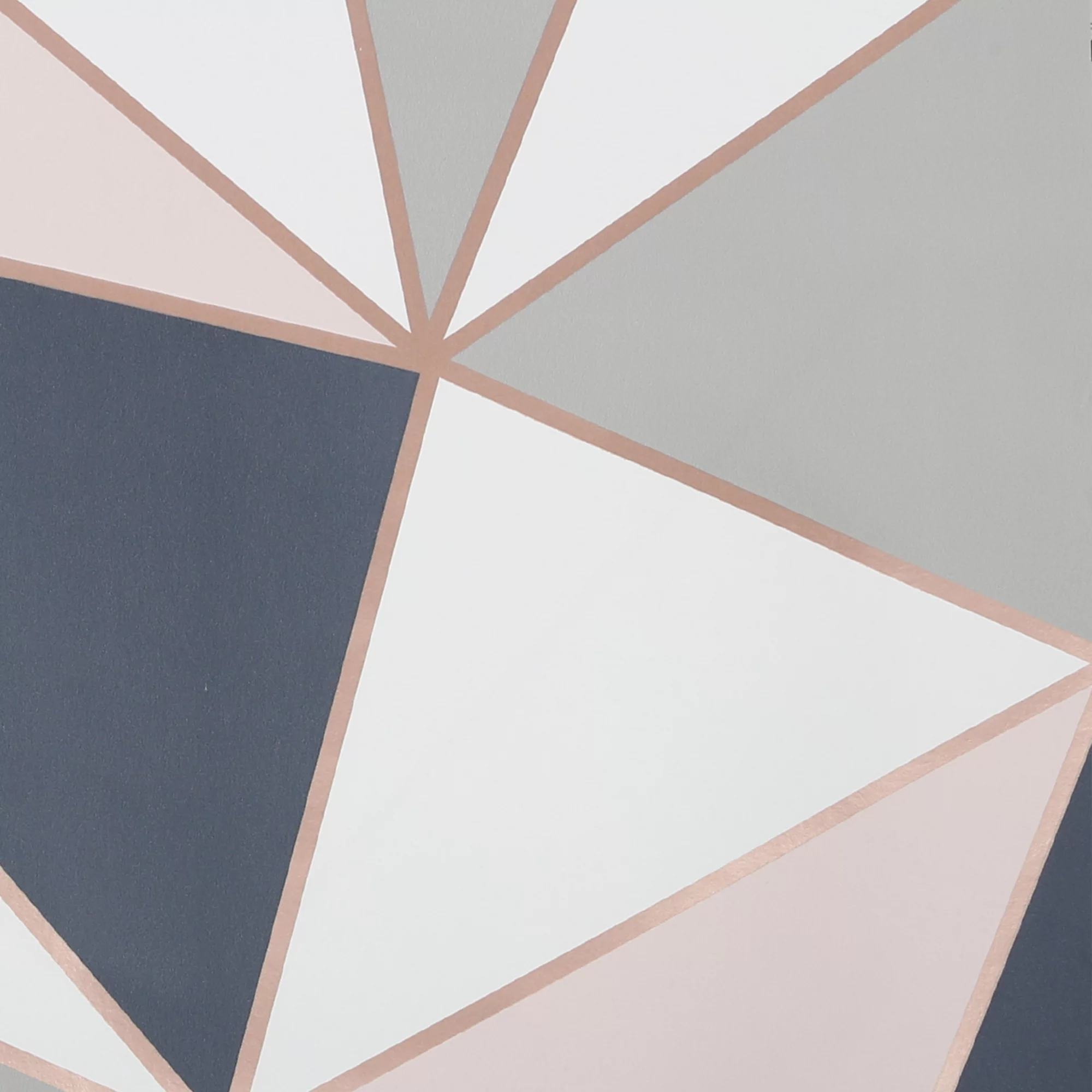 GoodHome Eastnor Navy & Pink Geometric Metallic Effect Smooth Wallpaper 5 GoodHome Eastnor Navy & Pink Geometric Metallic Effect Smooth Wallpaper - Image 3