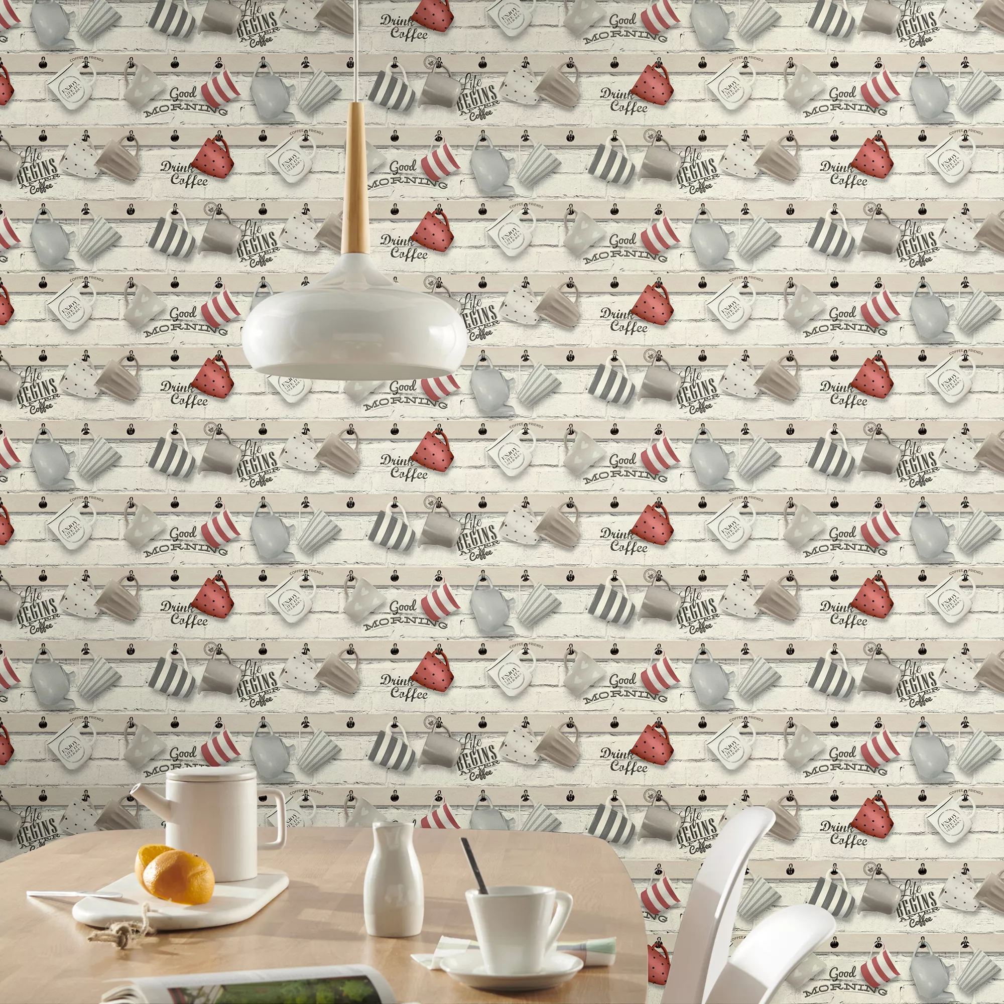 GoodHome Eclipta Multicolour Café Smooth Wallpaper 6 GoodHome Eclipta Multicolour Café Smooth Wallpaper - Image 4
