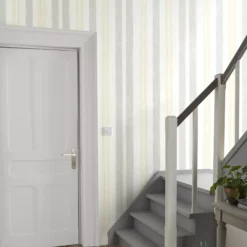 GoodHome Eulophia Grey & Yellow Striped Textured Wallpaper -Trade Points goodhome eulophia grey yellow striped textured wallpaper3663602560593 01i bq