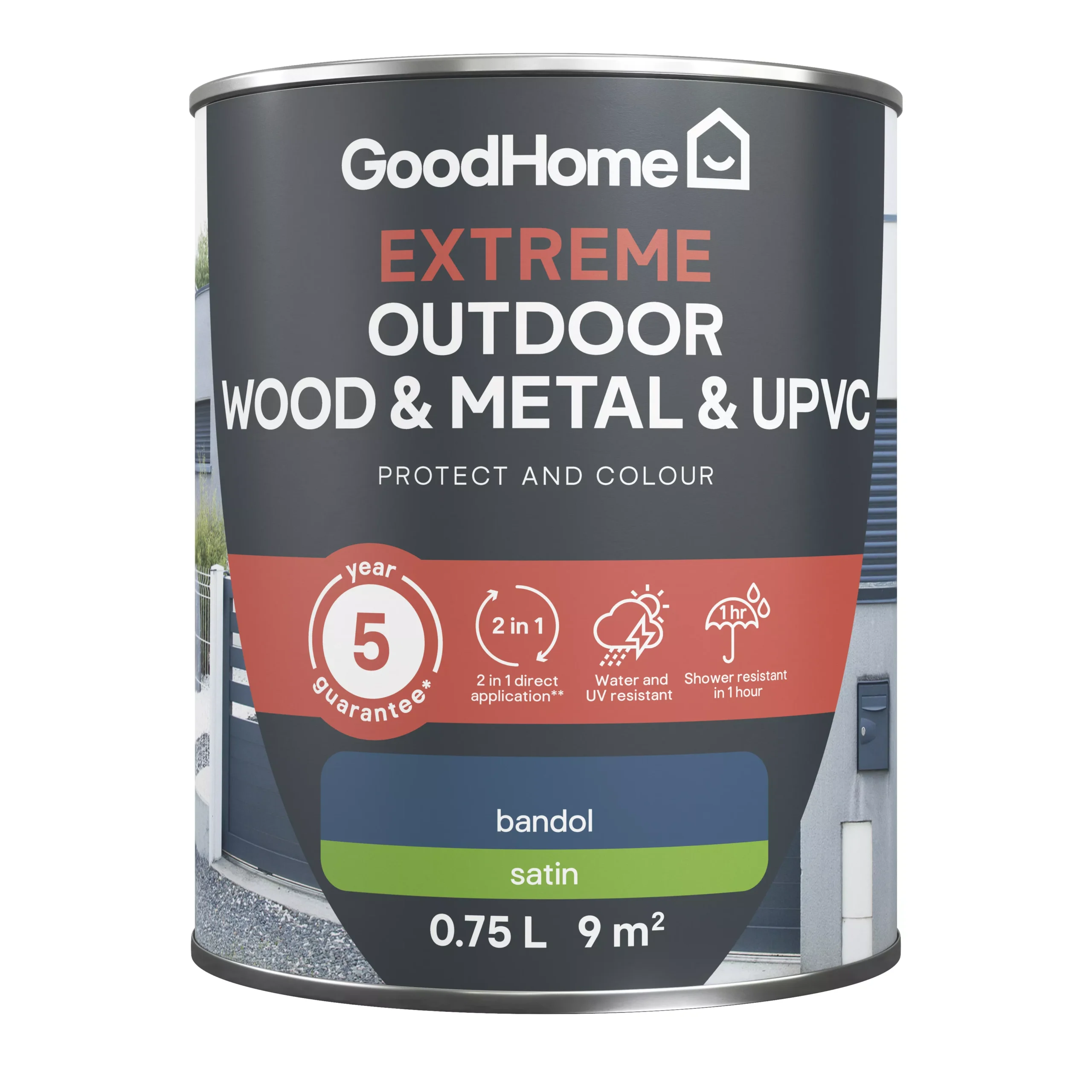 GoodHome Extreme Outdoor Bandol Satinwood Multi-surface Paint, 750ml 4 GoodHome Extreme Outdoor Bandol Satinwood Multi-surface Paint, 750ml - Image 2