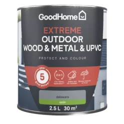 GoodHome Extreme Outdoor Delaware Satinwood Multi-surface Paint, 2.5L 9 GoodHome Extreme Outdoor Delaware Satinwood Multi-surface Paint, 2.5L -Trade Points goodhome extreme outdoor delaware satinwood multi surface paint 2 5l5059340297118 02c