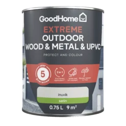 GoodHome Extreme Outdoor Inuvik Satinwood Multi-surface Paint, 750ml 8 GoodHome Extreme Outdoor Inuvik Satinwood Multi-surface Paint, 750ml -Trade Points goodhome extreme outdoor inuvik satinwood multi surface paint 750ml5059340297033 02c