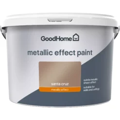 GoodHome Feature Wall Santa Cruz Metallic Effect Emulsion Paint, 2L -Trade Points goodhome feature wall santa cruz metallic effect emulsion paint 2l3663602402480 02c