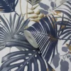 GoodHome Ferula Blue Tropical Leaves Textured Wallpaper -Trade Points goodhome ferula blue tropical leaves textured wallpaper3663602561446 36c bq