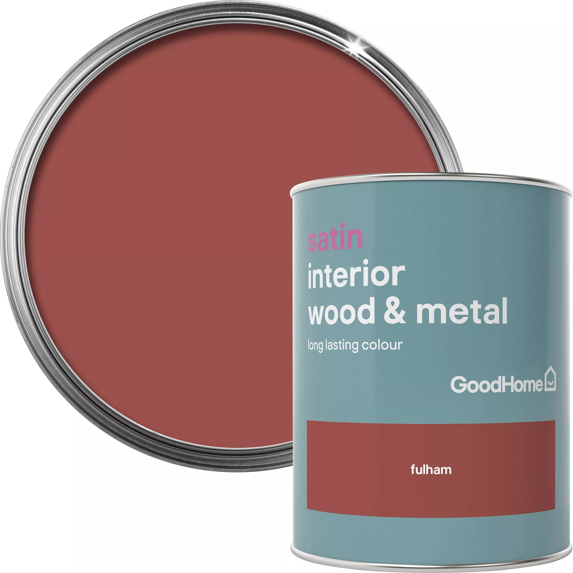 GoodHome Fulham Satin Metal & Wood Paint, 750ml 3 GoodHome Fulham Satin Metal & Wood Paint, 750ml
