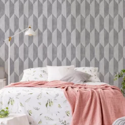 GoodHome Garnet Grey Geometric Silver Effect Textured Wallpaper 14 GoodHome Garnet Grey Geometric Silver Effect Textured Wallpaper -Trade Points goodhome garnet grey geometric silver effect textured wallpaper5059340409276 21i