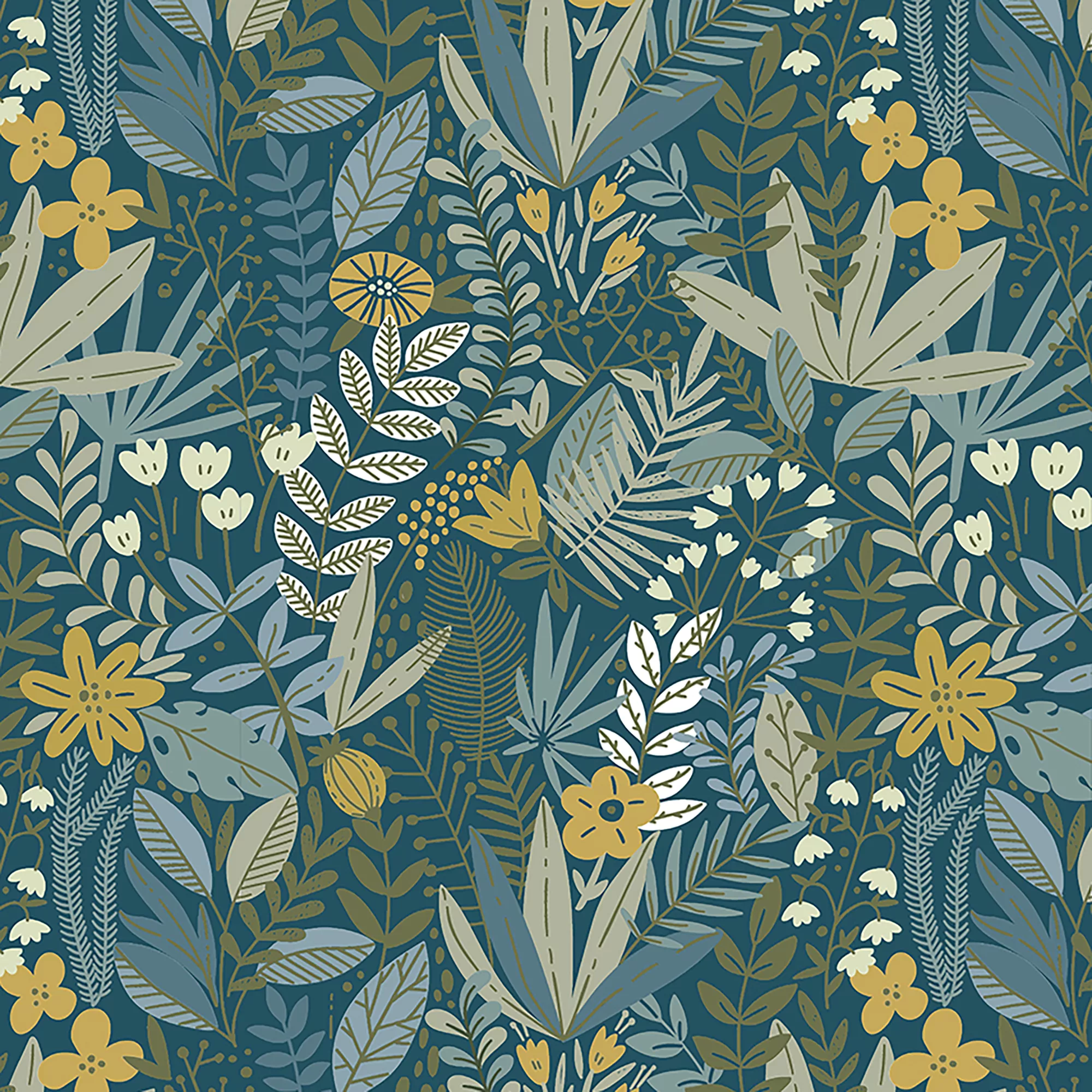 GoodHome Ghips Multicolour Naive Leaves Textured Wallpaper 4 GoodHome Ghips Multicolour Naive Leaves Textured Wallpaper - Image 2