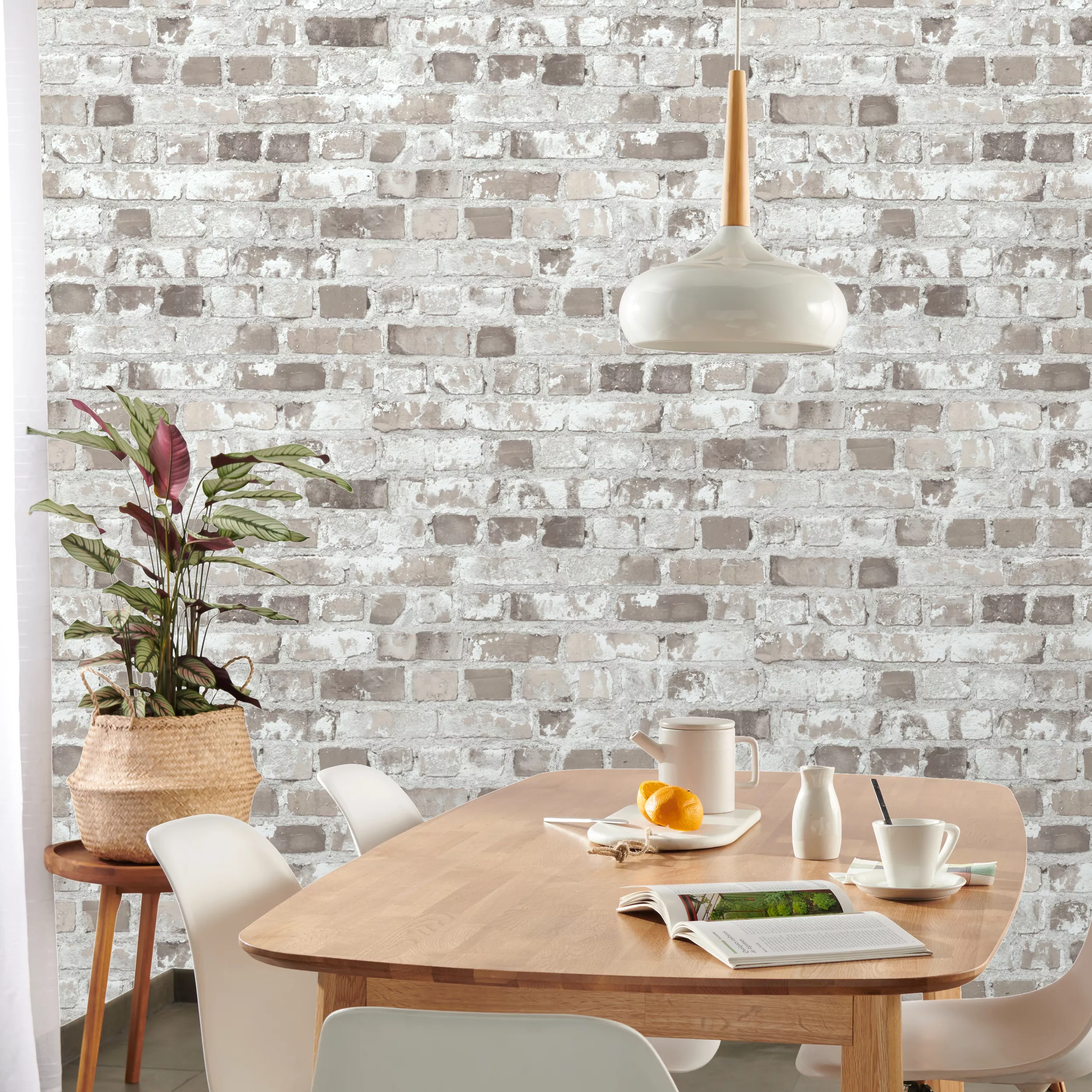 GoodHome Givry Beige Brick Stone Effect Textured Wallpaper 6 GoodHome Givry Beige Brick Stone Effect Textured Wallpaper - Image 4