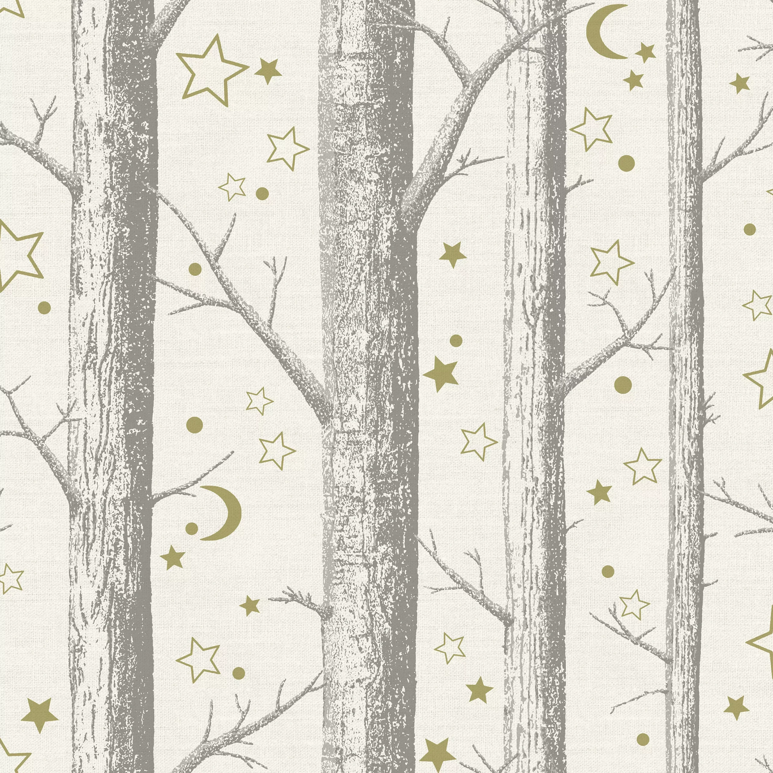 GoodHome Iolite Cream Trees Metallic Effect Smooth Wallpaper 5 GoodHome Iolite Cream Trees Metallic Effect Smooth Wallpaper - Image 3