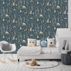 GoodHome Iris Grey Forest Animals Textured Wallpaper 7 GoodHome Iris Grey Forest Animals Textured Wallpaper -Trade Points goodhome iris grey forest animals textured wallpaper5059340409443 01i