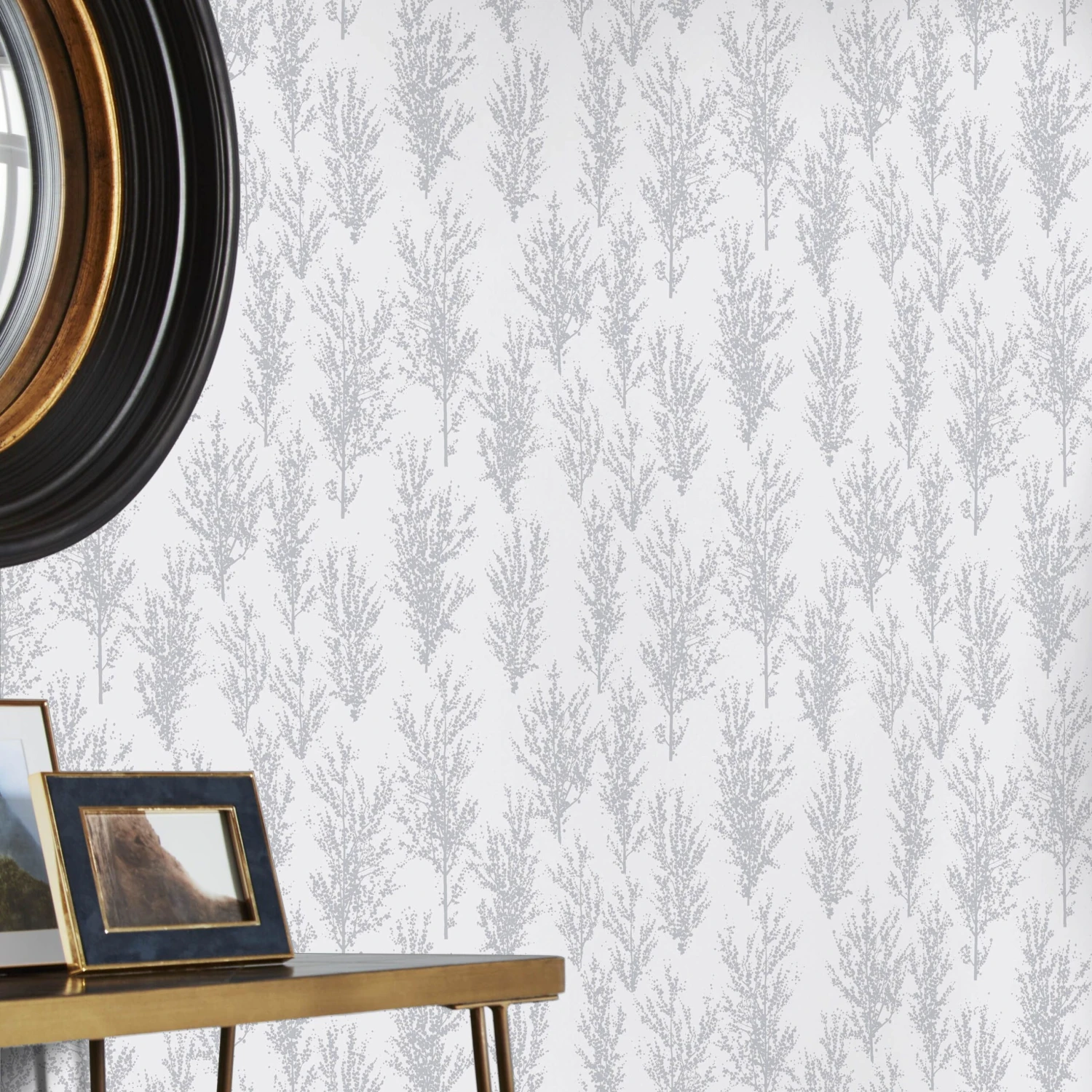 GoodHome Jatoba White Tree Silver Glitter Effect Textured Wallpaper 6 GoodHome Jatoba White Tree Silver Glitter Effect Textured Wallpaper - Image 4