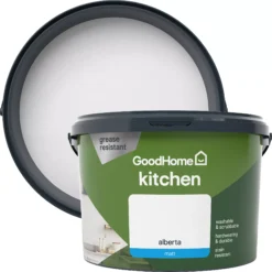 GoodHome Kitchen Alberta Matt Emulsion Paint, 2.5L