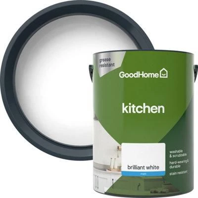GoodHome Kitchen Brilliant White Matt Emulsion Paint, 5L 3 GoodHome Kitchen Brilliant White Matt Emulsion Paint, 5L