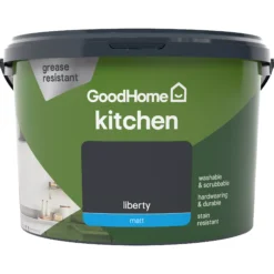 GoodHome Kitchen Liberty Matt Emulsion Paint, 2.5L -Trade Points goodhome kitchen liberty matt emulsion paint 2 5l5059340273280 02c