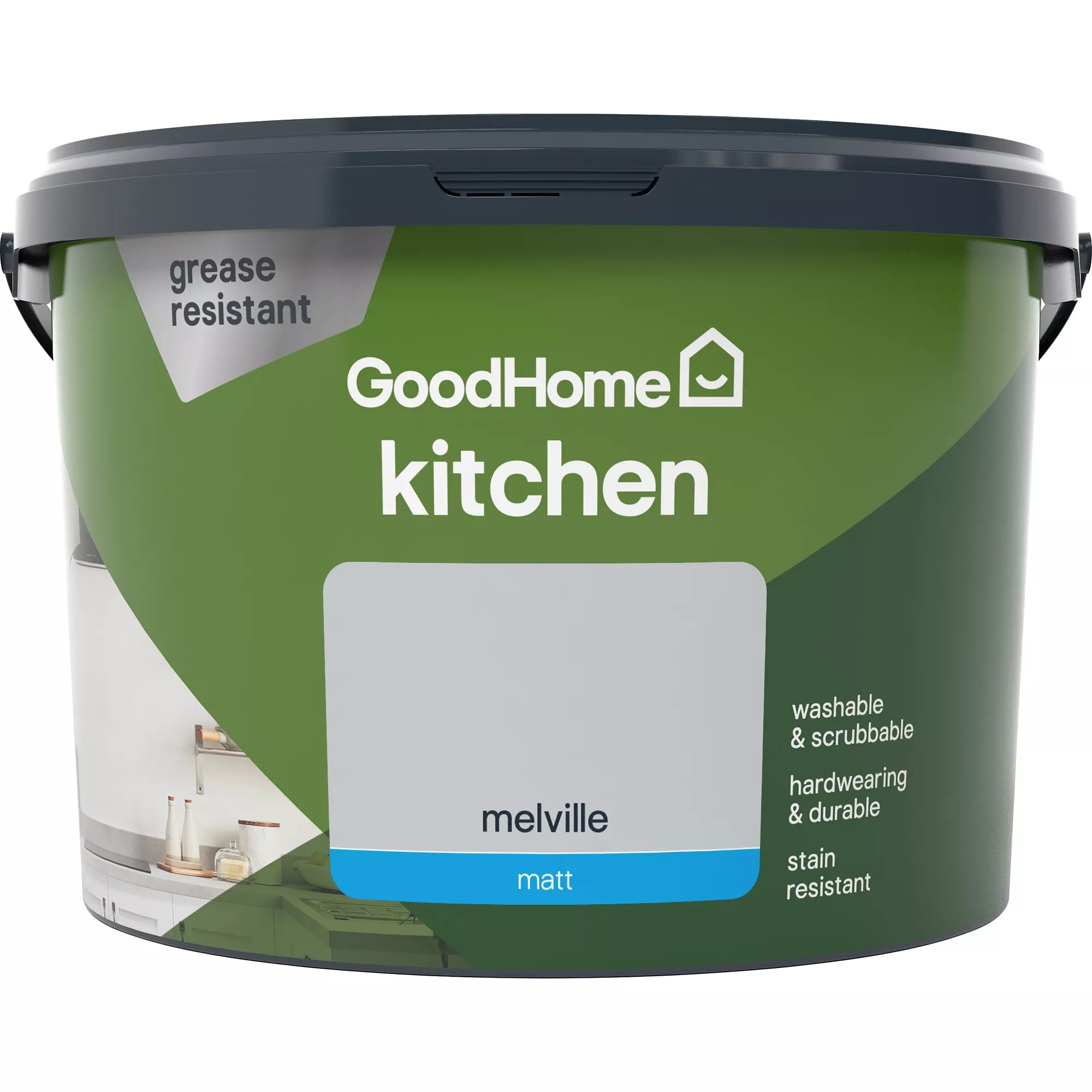GoodHome Kitchen Melville Matt Emulsion Paint, 2.5L 5 GoodHome Kitchen Melville Matt Emulsion Paint, 2.5L - Image 3