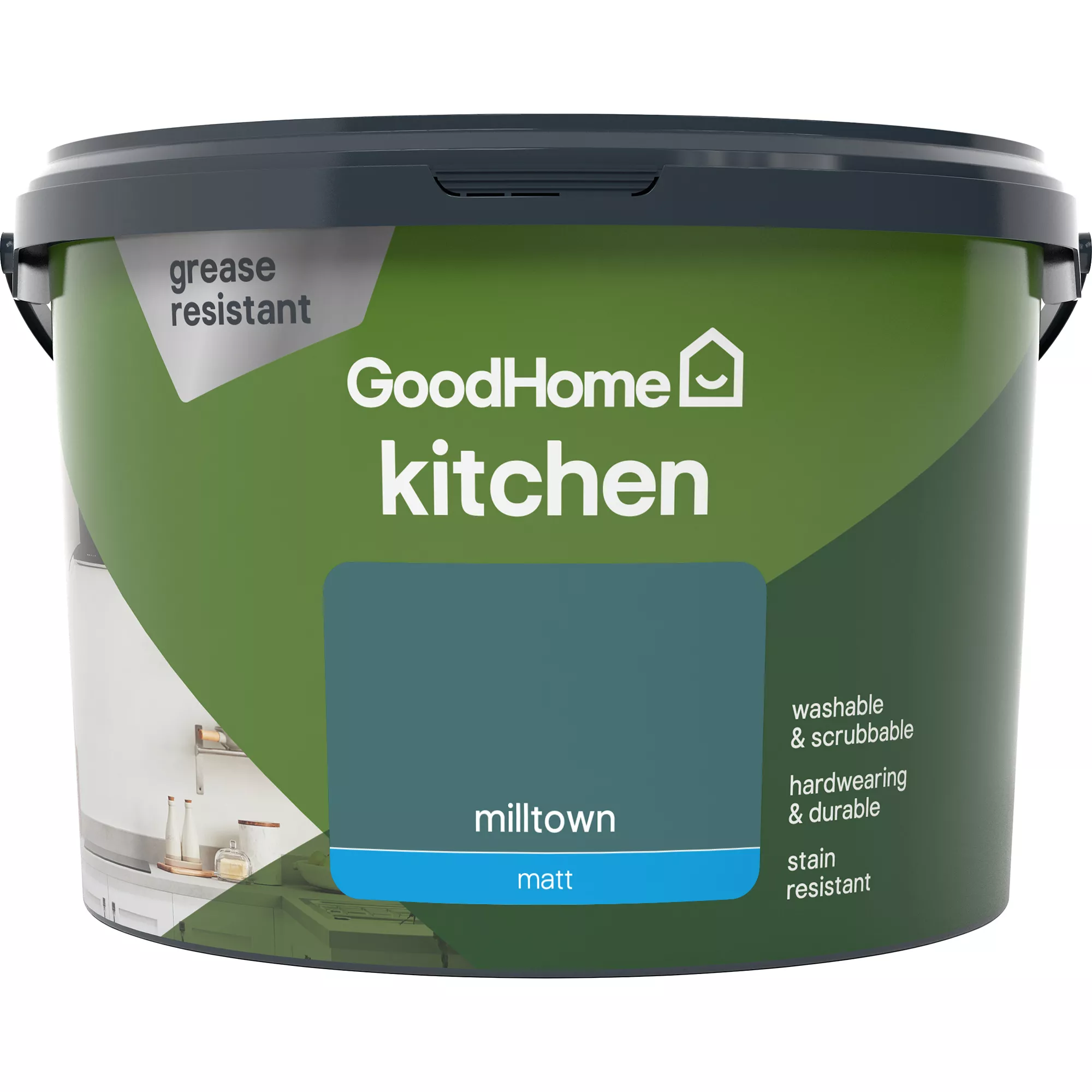 GoodHome Kitchen Milltown Matt Emulsion Paint, 2.5L 5 GoodHome Kitchen Milltown Matt Emulsion Paint, 2.5L - Image 3